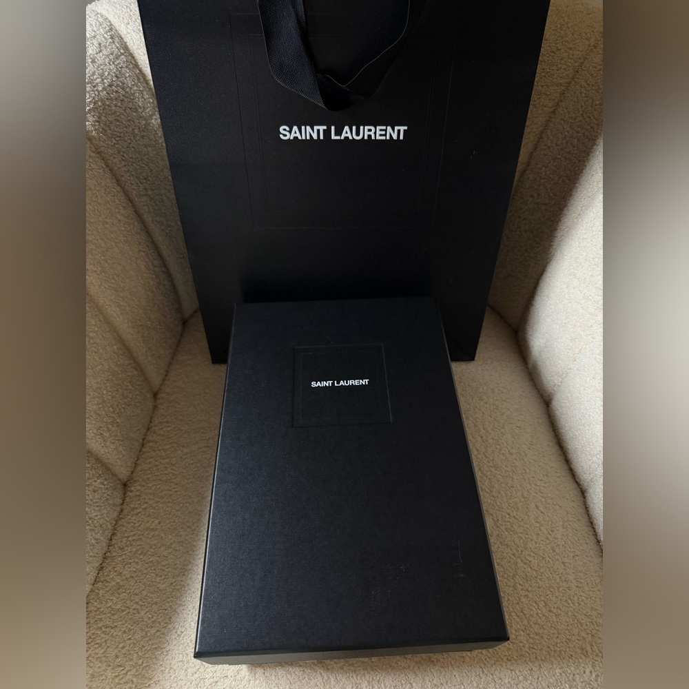 SAINT LAURENT Opyum Pumps logo Heels – Size 38.5 – Brand New / Full Set - Picture 12 of 12